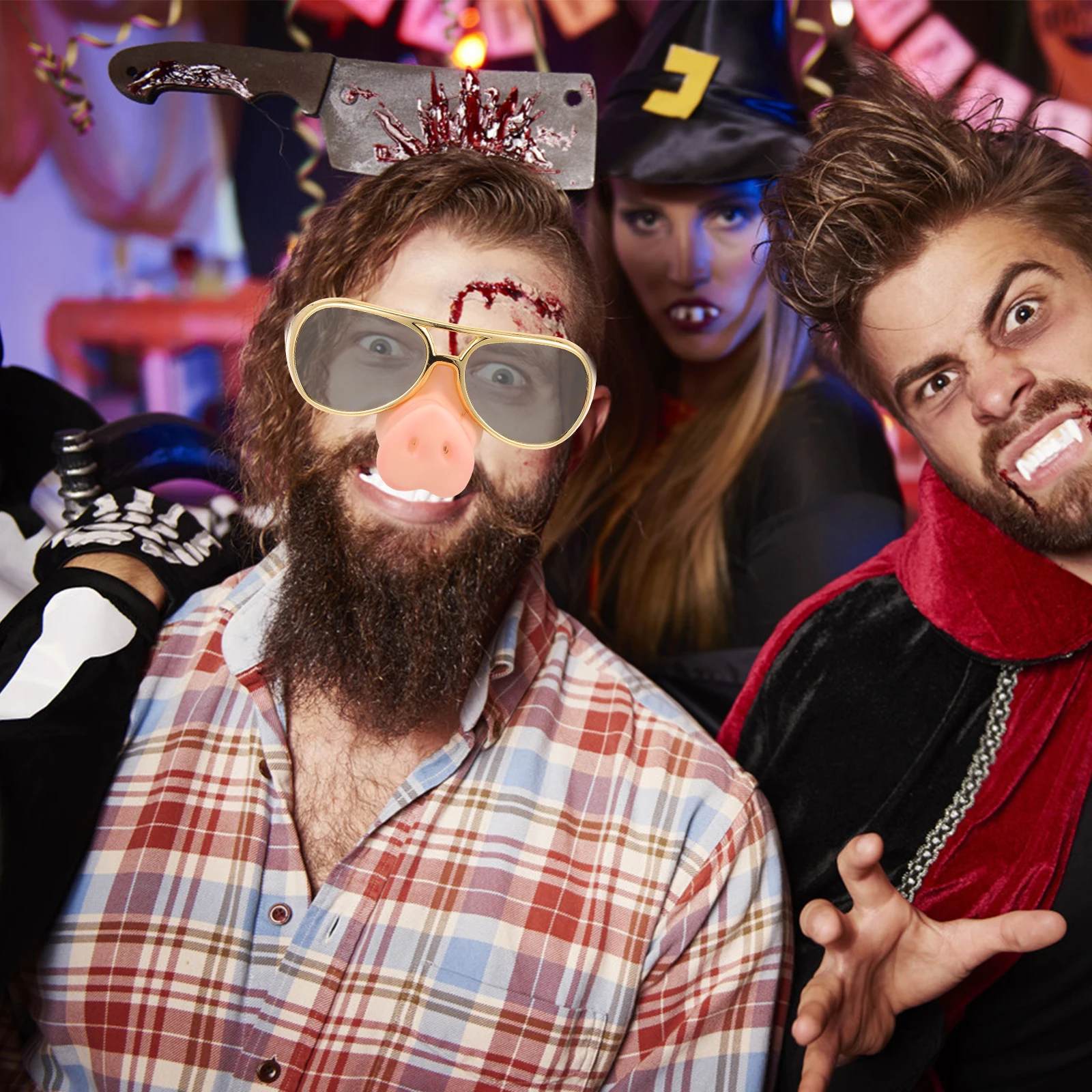 

Pig Nose Glasses Funny Sunglasses Halloween Party Costumes Carnival Accessories Size Fit Adults Children Non Fading