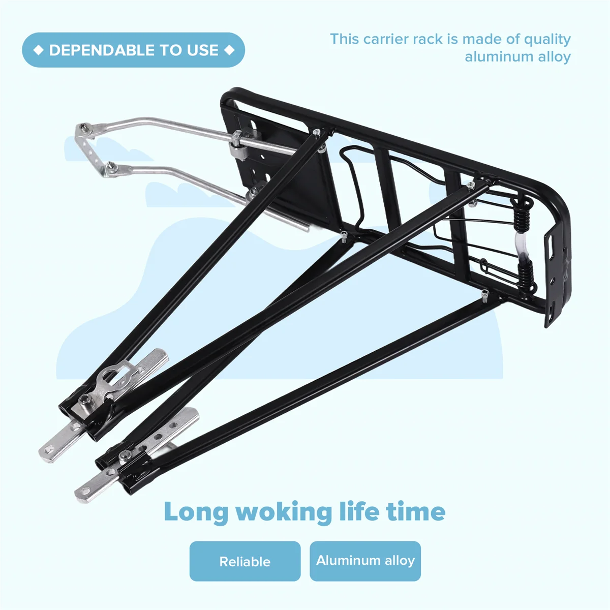 

AC22 Rear Pannier Rack Mountain Bike Shelf Aluminum Alloy Carrier Accessories Bicycle Cycle Seat