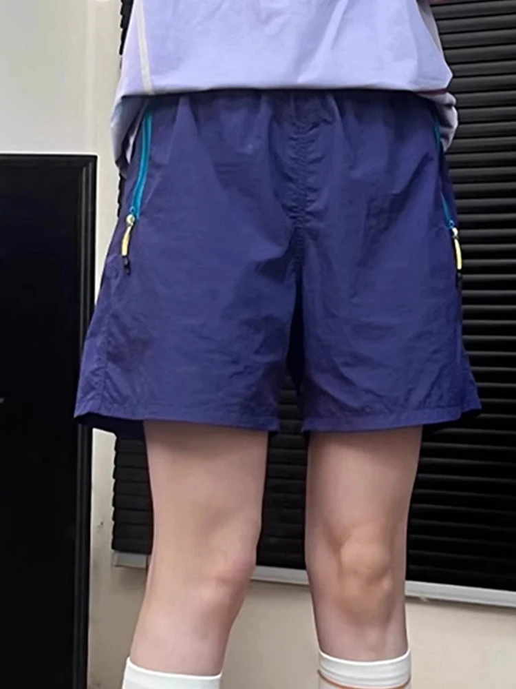 Ropa de trabajo Spor Qui-Dry para mujer, pantalones deportivos morados, bádminton al aire libre, pantalones informales duraderos de cinco cuartos de longitud