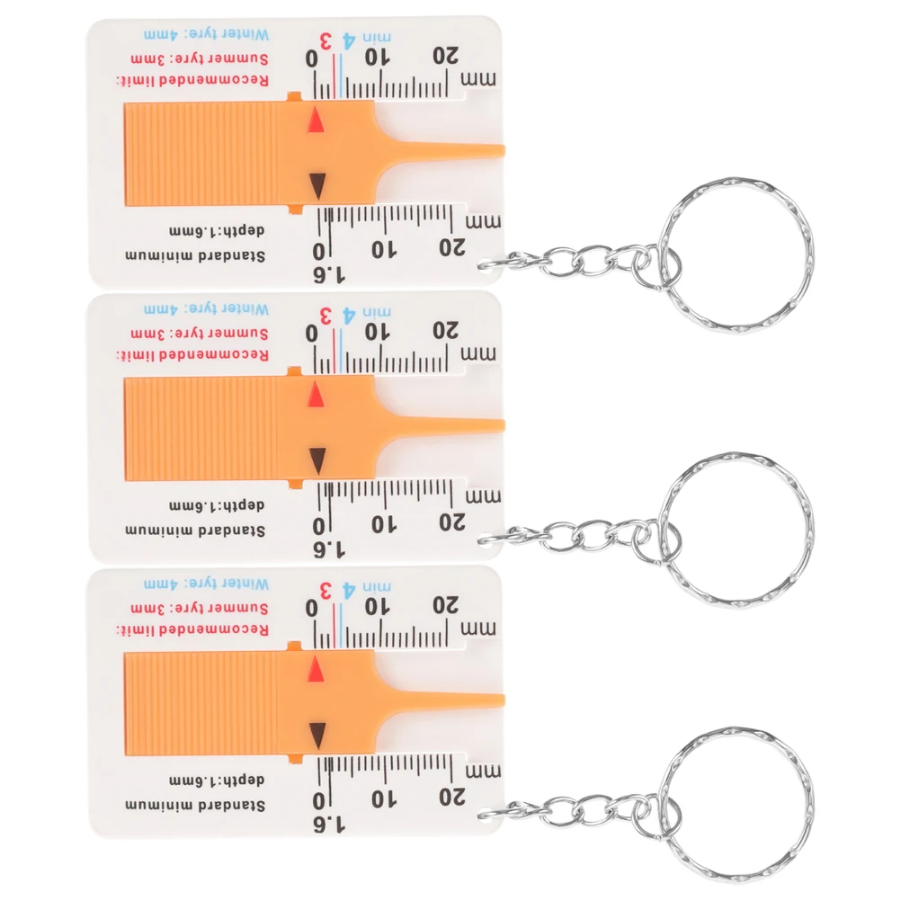

3pcs Tire Tread Depth Gauge Plastic Precise Measurement Tool for Cars Auto Tire Wear Depth Instrument Panel Gauges