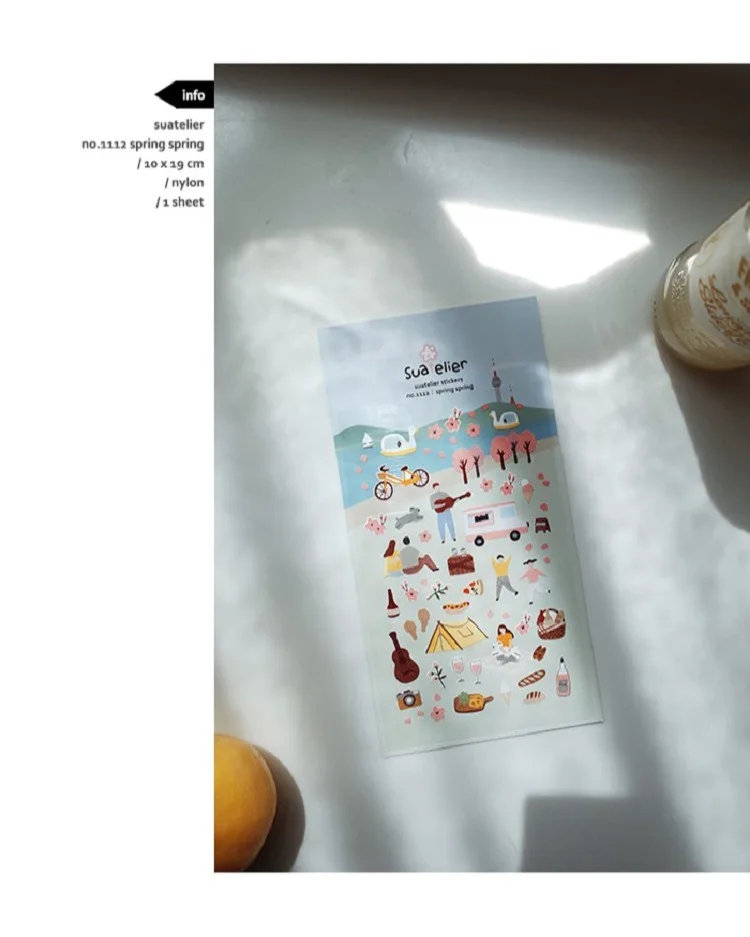 Suatelier Korea Scrapbooking-Aufkleber für Junk Journal Dekoration Sonia Schreibwaren Sport Vlog Reise-Themen Aufkleber – Detail 11