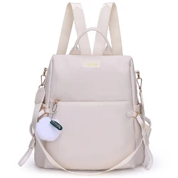 Casual Women Backpack Purse Anti-theft Oxford Rucksack Mochila Hairball Tassel Waterproof School Shoulder Bag for Teenagers Girl