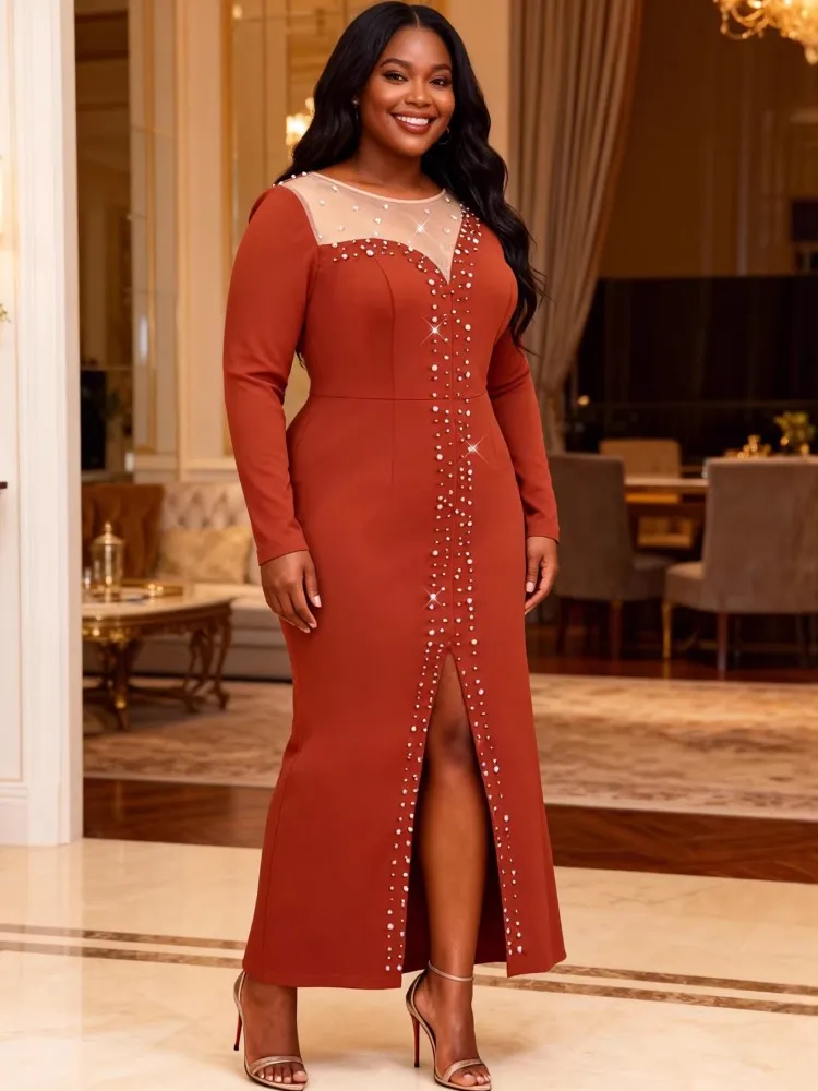 

Африканские платья для женщин: элегантное весенне-осеннее платье макси с длинным рукавом в стиле дашики, традиционная африканская одежда для женщин, 2026