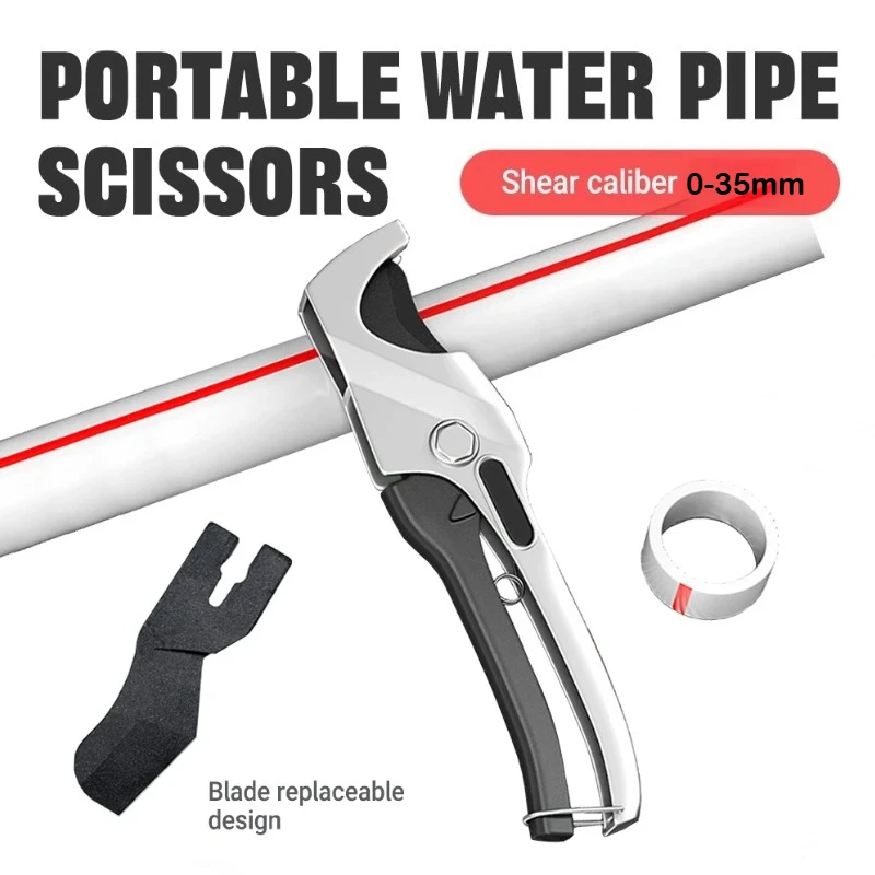 Professionelle Rohrschneideschere für verschiedene Materialien wie PVC, PPR, Aluminium, ABS, PE mit Schnellschnittfunktion