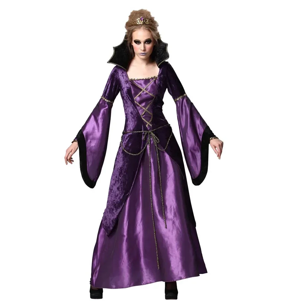 Sexy Vampire Halloween Noble Queen Vampire Costume Sexy Gothic Halloween Carnival Party Fancy Dress Purple