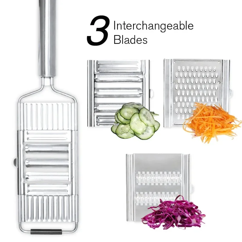 

Portable Stainless Steel Fruit Vegetable Grater Slicer Shredder Cutter 3 Sizes Cutting Slicer Grater Multi Purpose Kitchen Tools