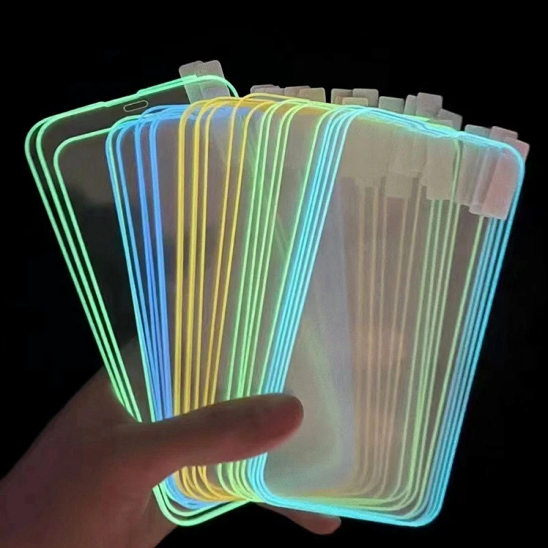 Color Luminous Glass For Samsung Galaxy S22 S21 S23 Plus A53 a52 A13 A33 A73 5G s21 S20FE Glowing Screen Protector Tempered Film