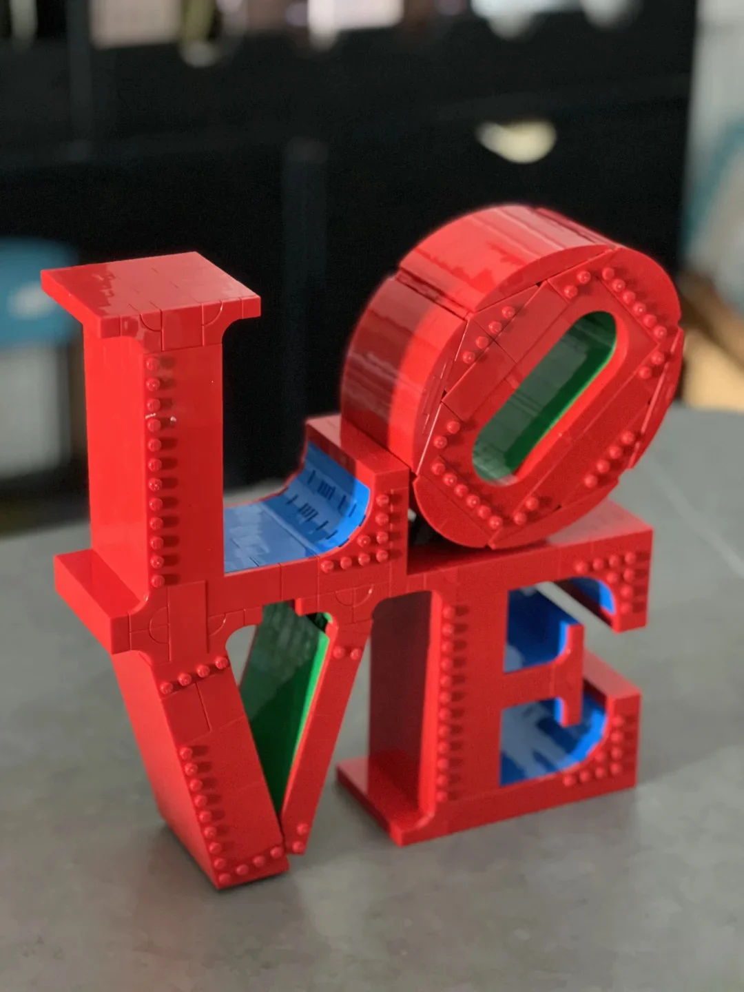 

New MOC red sculpture model home decor building blocks for men and girls as Valentine's Day gifts
