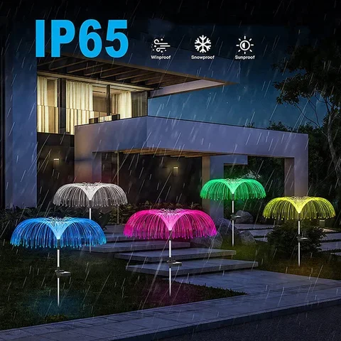 

Waterproof Jellyfish Solar LED Lights, Outdoor LED String Lights, Fairy Holiday Garland, Garden Decoration