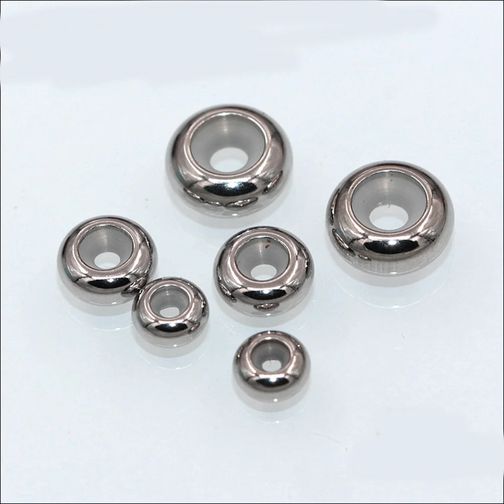 

20Pcs Stainless Steel Stopper Beads Vintage Buckle Rings Durable for DIY Bracelet Necklace Jewelry Spacer Pendants DIY Use