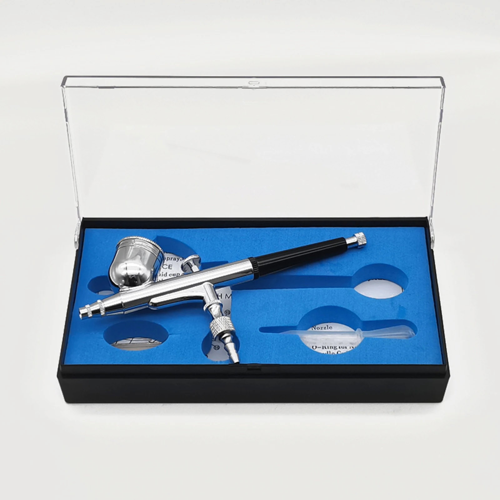 Imagem -04 - Dupla Ação Airbrush Kit Grupo Gravity Feed Pistola de Pulverização para Unhas Pintura Modelo de Maquiagem 03 Milímetros 05 Milímetros