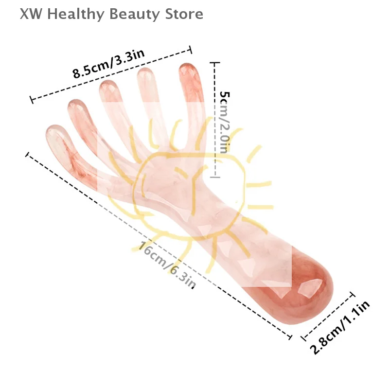 

1 Pcs Head Massager Manual Hair Scalp Massager Gua Sha Five Claw Massage Tool Comb Portable Handheld Resin Relax Tool For Gifts
