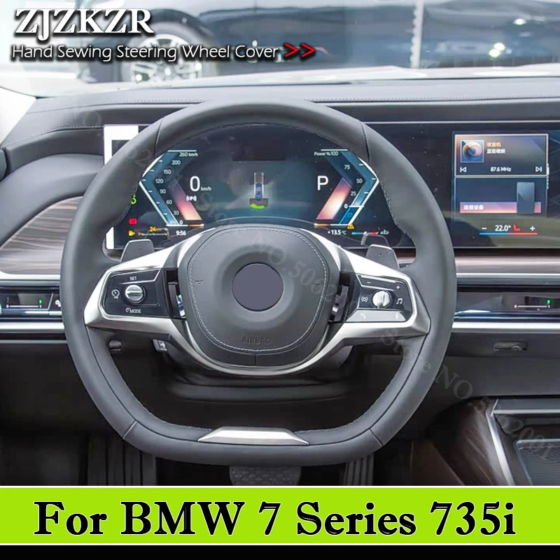 

For BMW 7 Series 735i 735Li G70 2023-2026 Hand Stitched Anti-Slip Microfiber Leather Custom Fit Car Lnterior Decor Accessories
