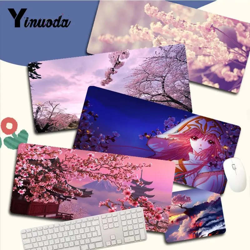 

Japanese pink cherry blossom style desk laptop Rubber Mouse Mat Size for Deak Mat for overwatch csgo world of warcraft