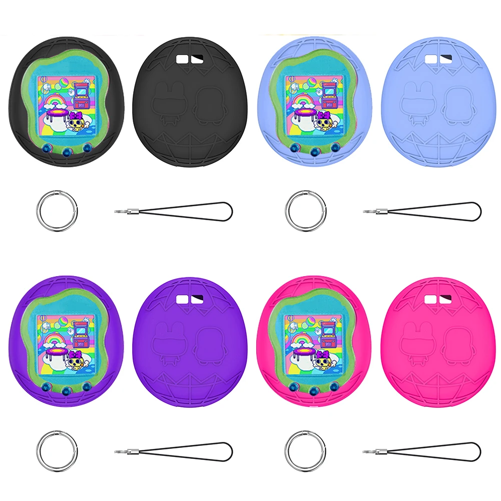 Silicone Case for Tamagotchi Uni Waterproof Protective Cover with Lanyard Anti-Scratch Protective Skin Sleeve Shell Accessories