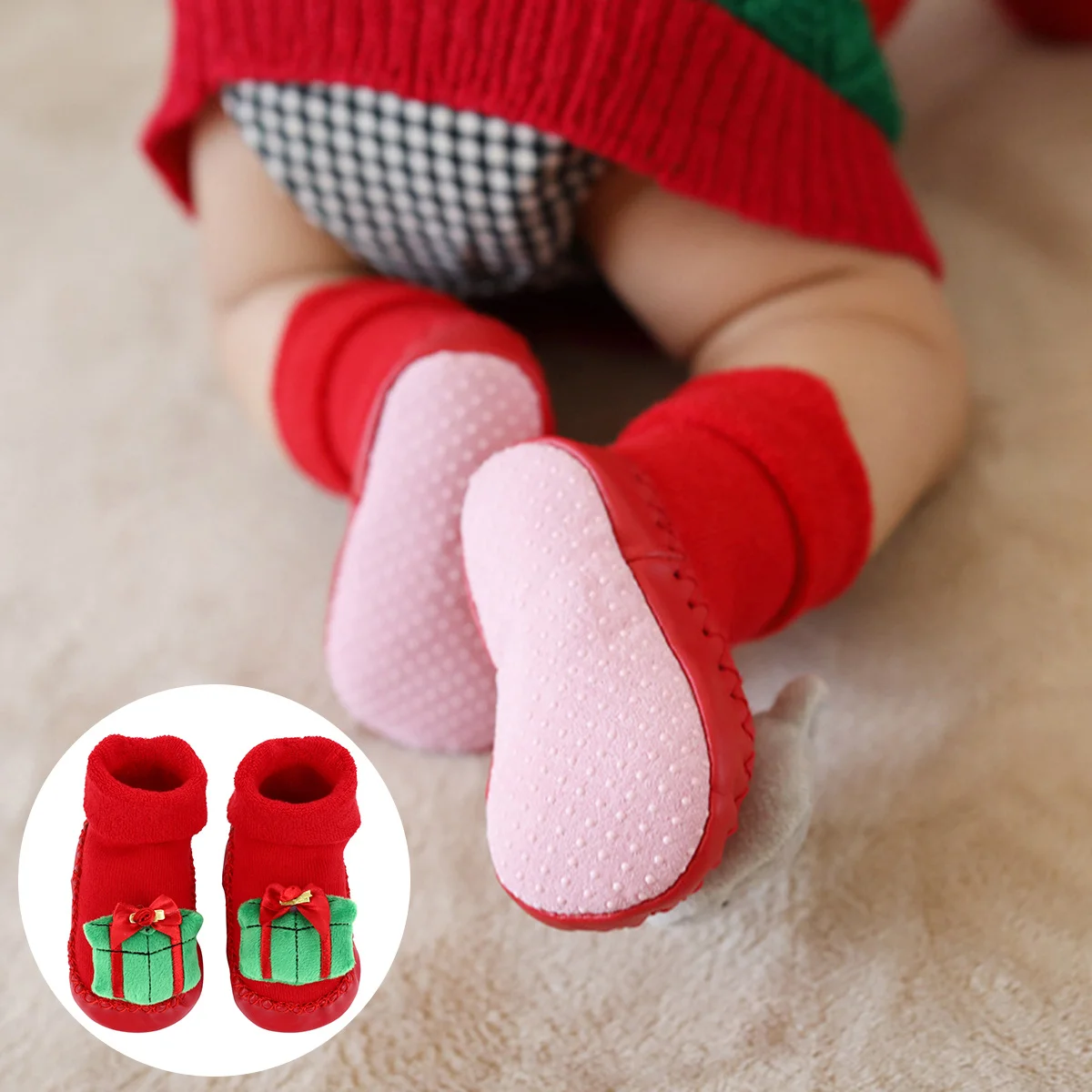 

24pcs 1 Pair Cartoon Toddler Floor Non-Slip Cotton Floor Christmas Gift Lovely Lovely Cartoon Non-Slip Toddler Socks Baby Socks