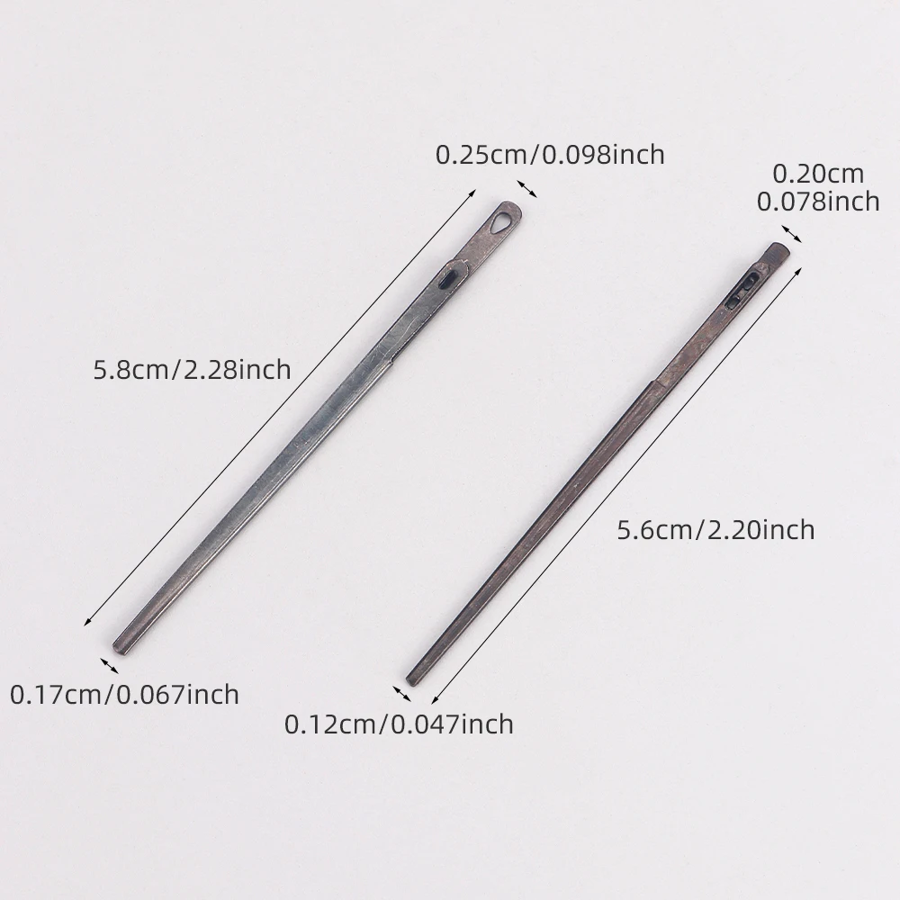 QJH Flat Leather Sewing Needle 2 Size, Leather Hand Sewing Needles, Leather Lacing Needle, Leather Rope Sewing Needle, DIY Tools