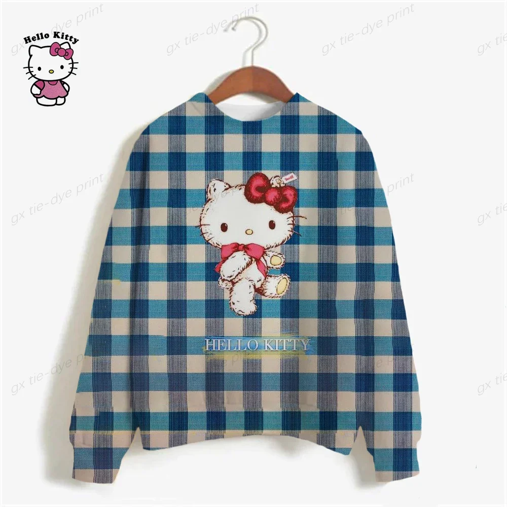 Harajuku Female Clothing Pullover Fashion Autumn And Winter HELLO KITTY Print Woman Hoodie Casual Women Long-sleeved Sweatshirt