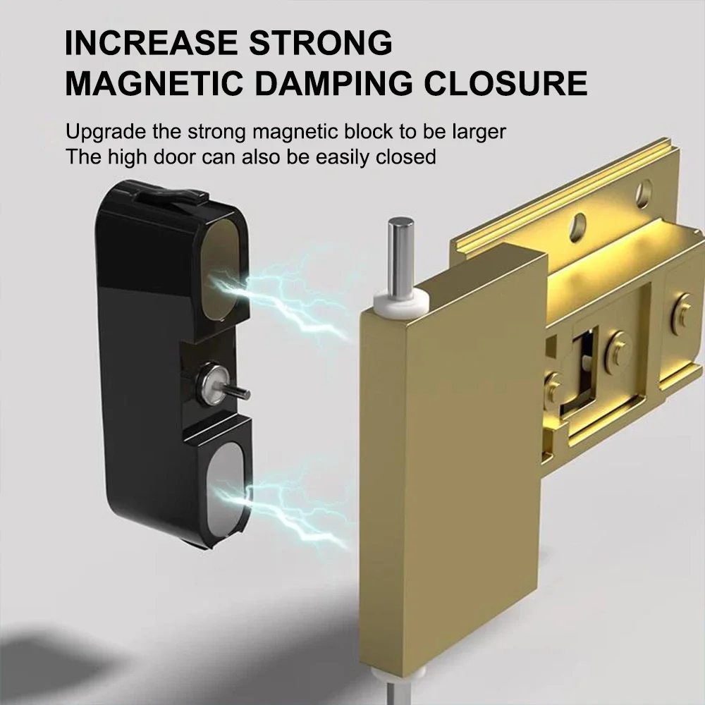 

Buffer Hidden Wardrobe Hinge Hidden Door With Pin-type Hinge Cabinet Hardware 1Set Three-dimensional Adjustable Invisible Hinge