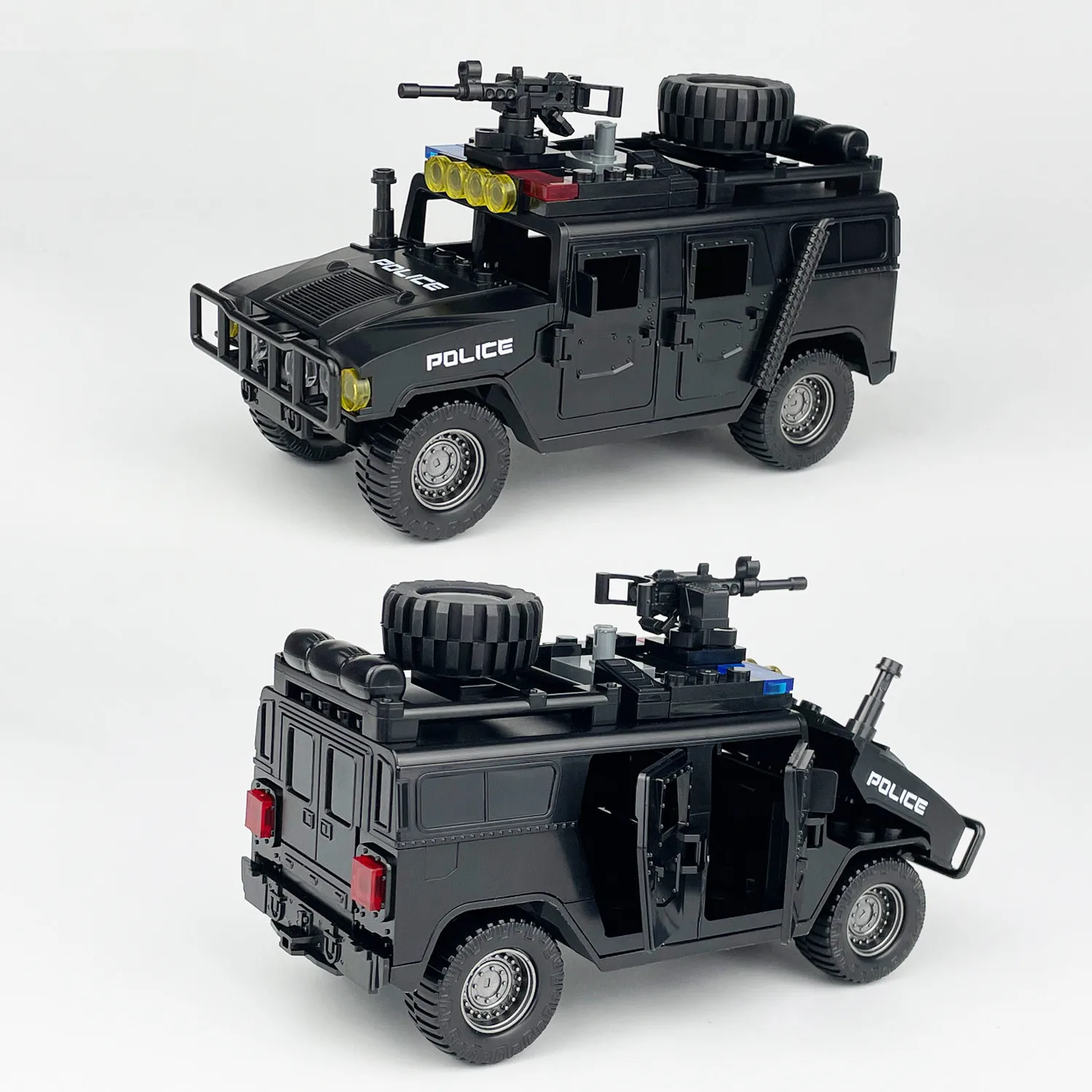 WW2 Military Soldiers World War 2 Police SWAT Armored Vehicle Model MOC DIY ​Building Blocks Bricks Toys For Children