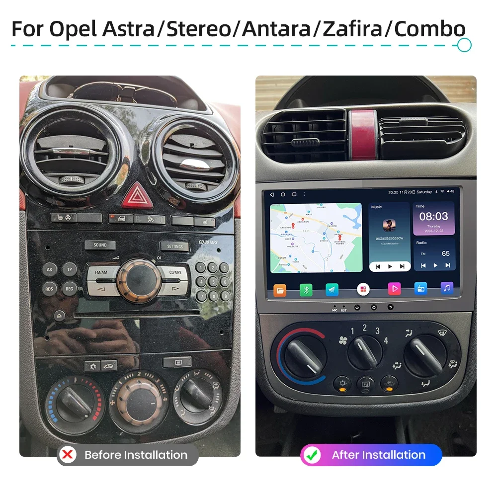 Carplay أندرويد 14.0 carplay 12GB RAM 256GB مشغل سيارة GPS الملاحة التلقائية لأوبل أسترا انتارا زافيرا الوسائط المتعددة