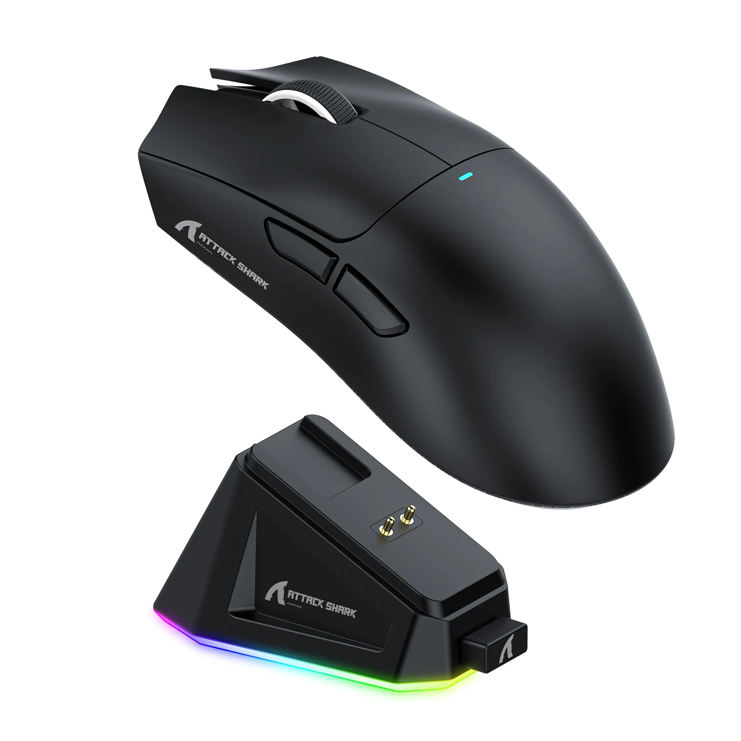 Attack Shark X11 Black Bluetooth Wireless Mouse Three Mode 2.4G PAW3311  RGB  PC Magnetic charging dock ,Gaming E-sports Mouse