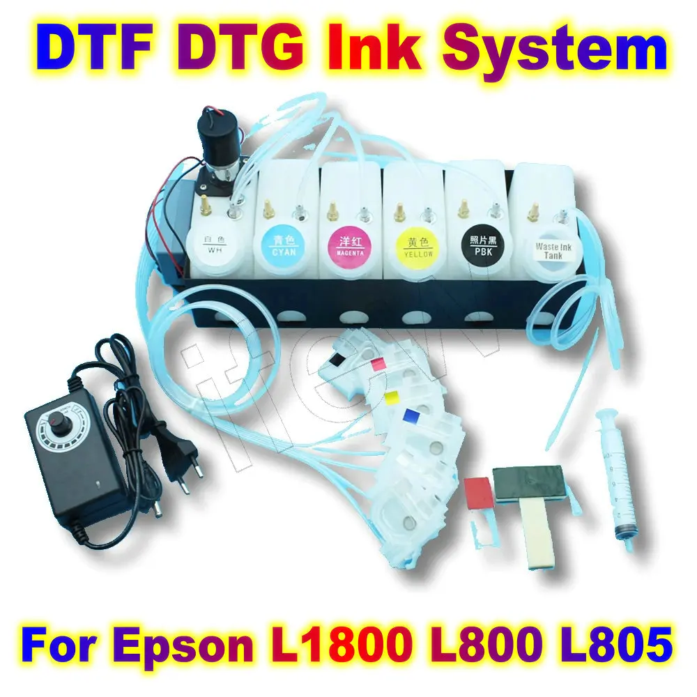 residuos externos kit tanque de tinta com mixer agitador temporizador dtf modificar sistema ciss ink para epson l1800 l800 l805 tanque de tinta branca 01