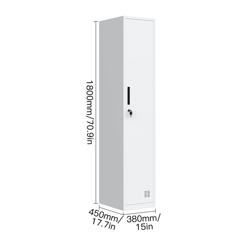 Office Single Door Steel Staff Security Storage Lockers Cabinet Armoire Wardrobe for Hanging Clothes Gym Locker Cabinetpromote s
