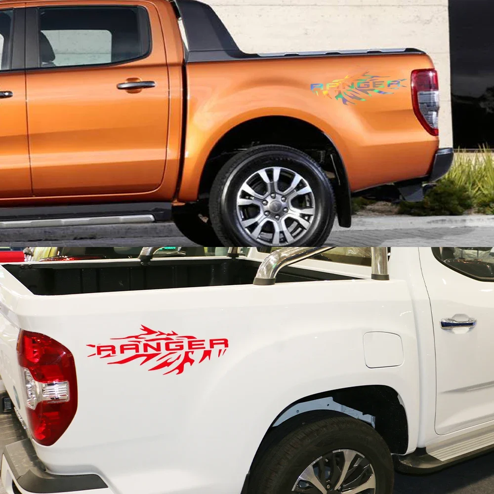 

Car Stickers For Ford Ranger Raptor XL XLT Lariat Truck Bed Side Graphics Splash Decor Decal Vinyl Cover Auto Tuning Accessories