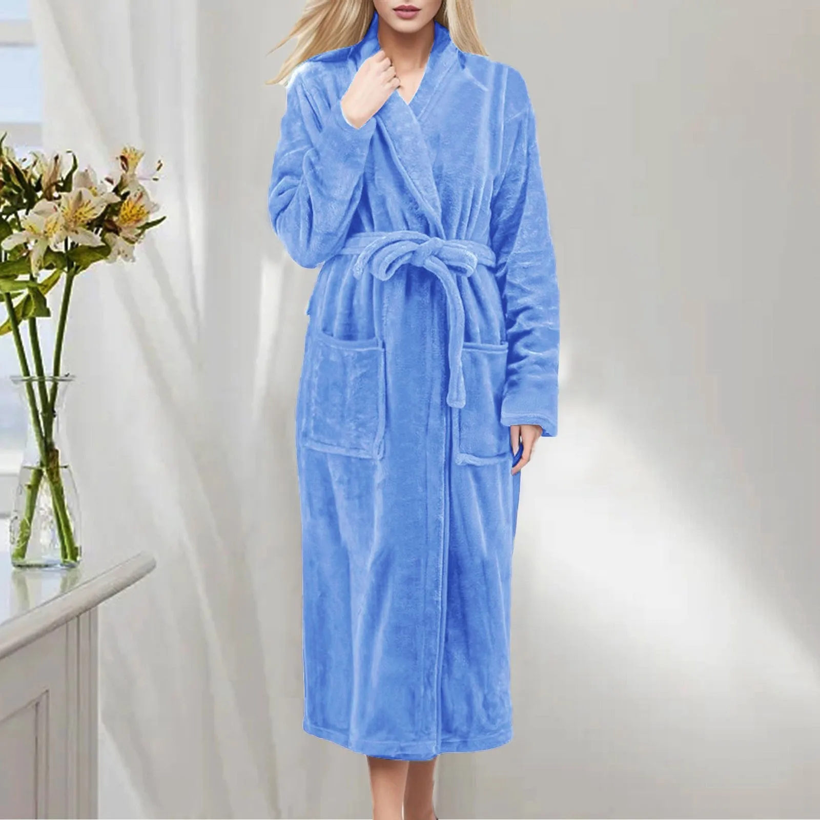 Women Extra Long Thermal Jacquard Flannel Bathrobe Winter Warm Plus Size Zipper Bath Robe Pregnant Dressing Gown Men Sleepwear