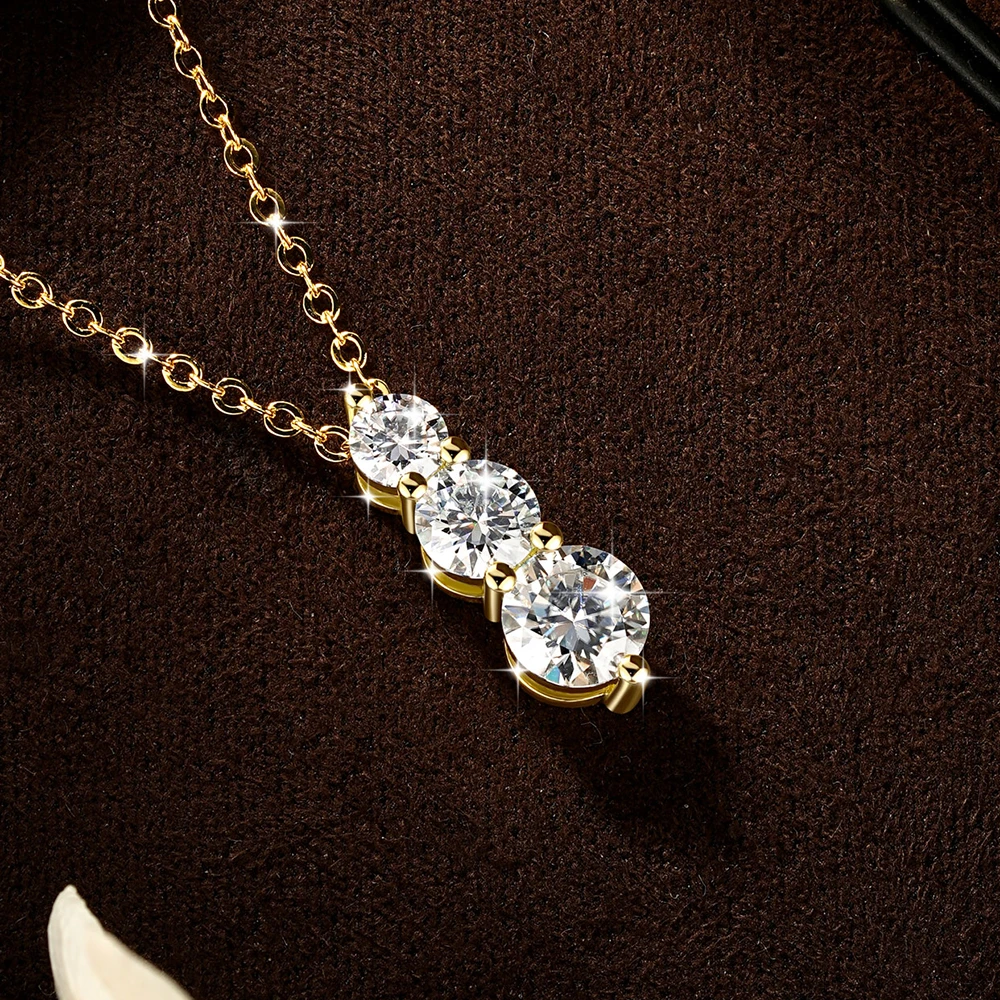 Abestecom Kreuzblumen-Herz Moissanit-Halsketten Klassische Quasten-Anhänger-Halskette Modischer Valentinstag-Schmuck Geschenke – Detail 4