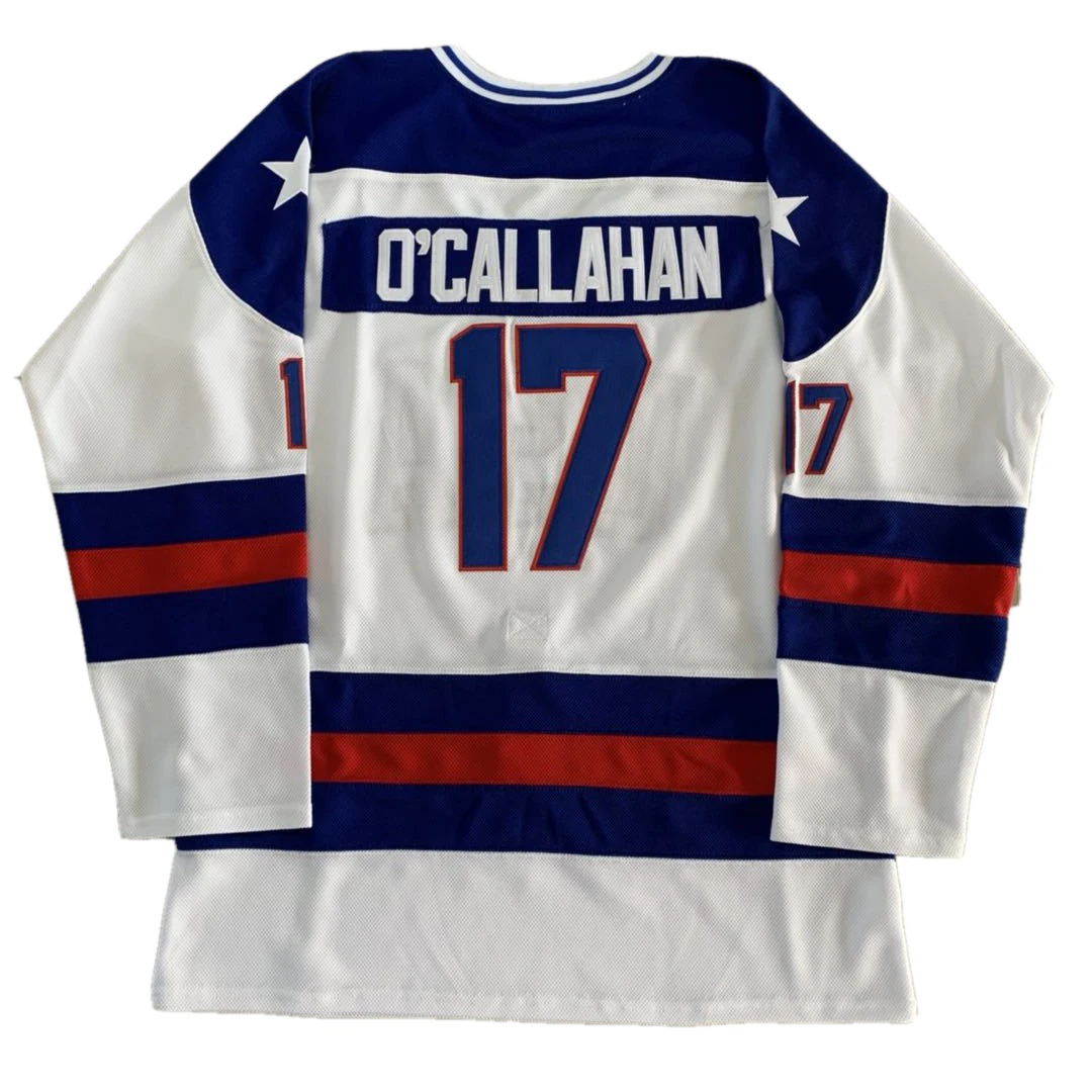 Ice Hockey Jersey Usa 17 O'callahan 30 Craig Outdoor Sportswear Jerseys Training Clothing Sewing Embroidery White Blue 2023 New