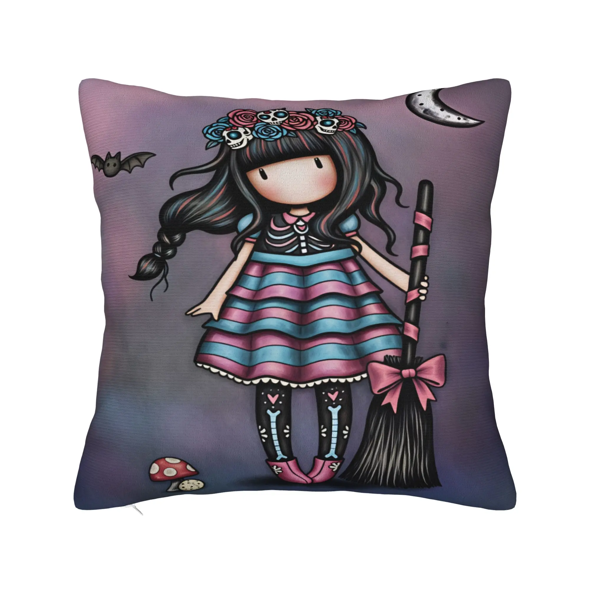 Pillow Cover Cartoon Girl Santoro Gorjuss  Kawaii Pillow Case For Sofa Bedroom Home Decor Pillowcases