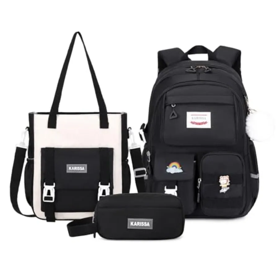 Mochila Kawaii para Niñas, para la Escuela, con Bolso de Hombro Convertible, Linda Mochila Juvenil con Múltiples Bolsillos para Primaria