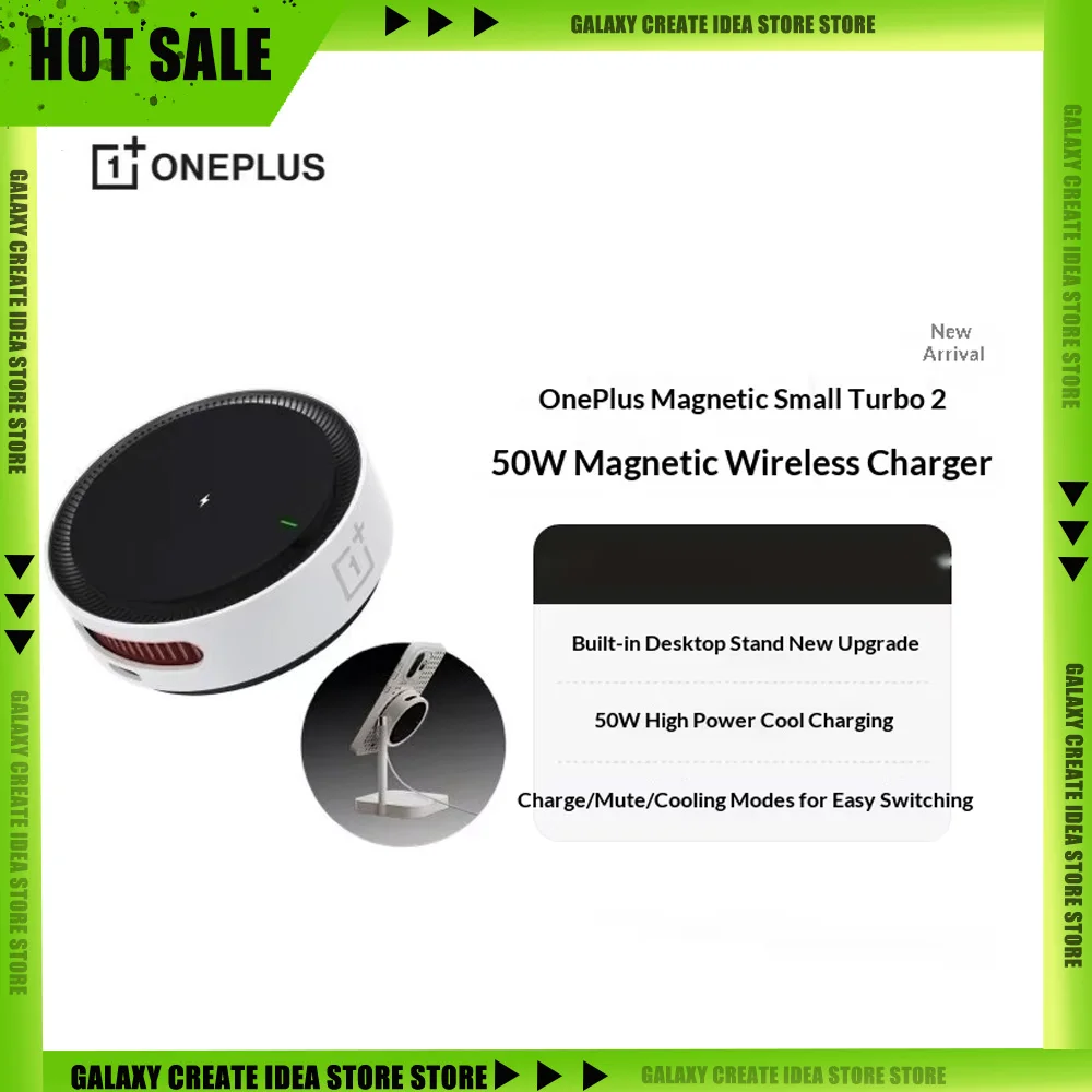 

OnePlus Turbo 2 AIRVOOC 50W Magnetic Charger Wireless Cooling Fast Charging Pad For OnePlus Smartphones And Magnetic Devices