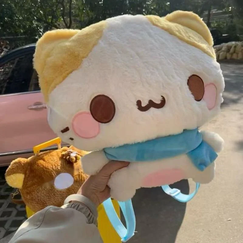 Nyankoing Cat Backpack Masyumaroing Fluffy Fuwas Anime Kawaii Sweet Cat Cartoon Girls Shoulder Bags Y2k Women Bag Travel Bag
