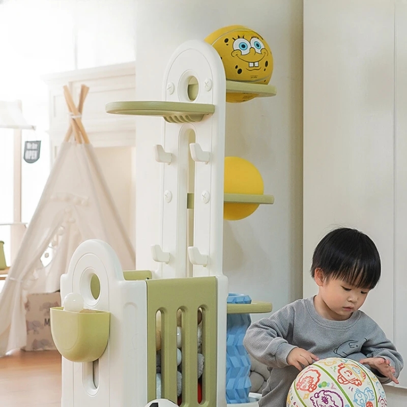 

Children's toy storage rack, household basketball storage rack, football and badminton organizing