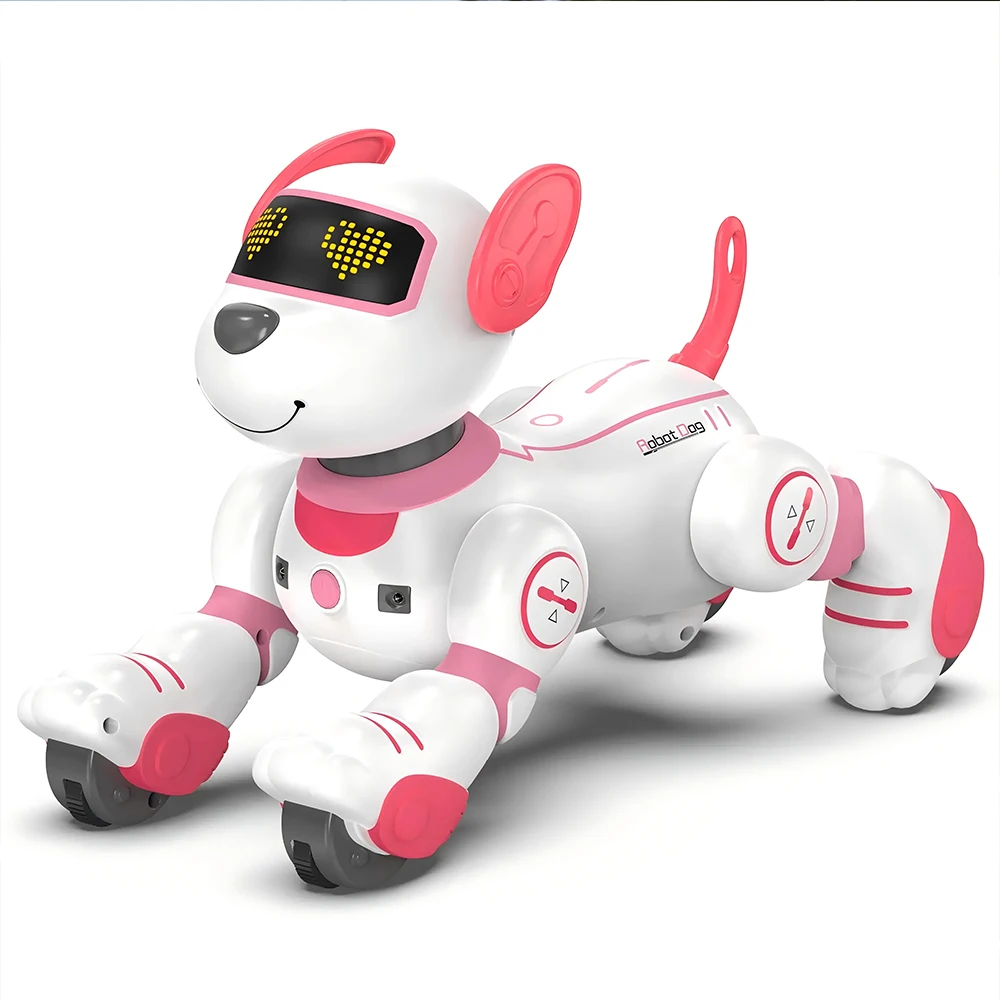 Mignon Ai Robot électronique chien cascadeur commande vocale Programmable sens tactile chanson de musique Robot chien jouets pour cadeau pour enfants