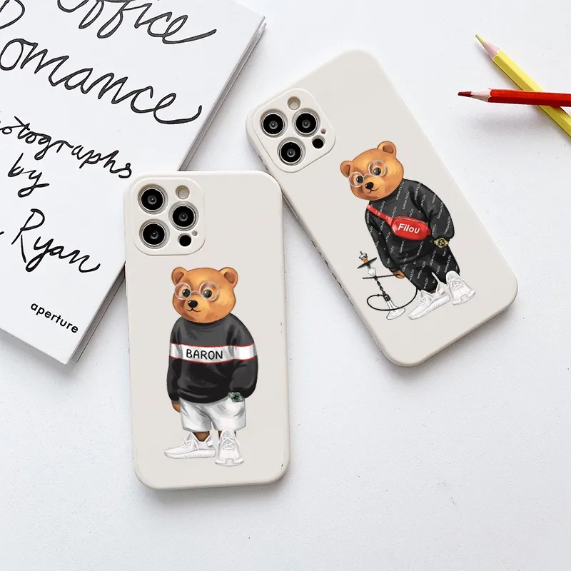 Original Baron Filou Bear Soft Case For Iphone 13 12 11 Pro Max Mini 7 8 Plus Xr X Xs Max Se Phone Cover Fashion Fundas Capa