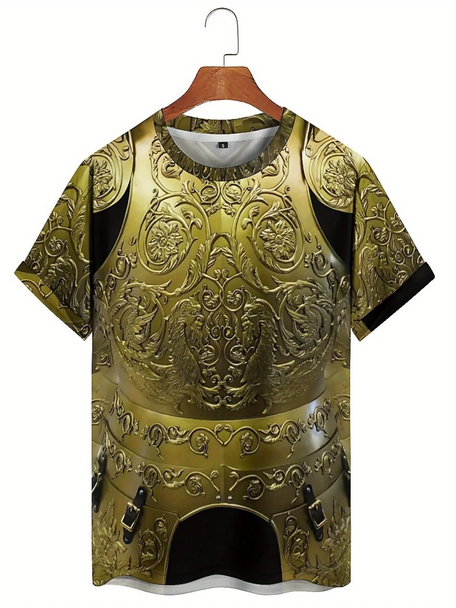تي شيرت رجالي بطباعة ثلاثية ال - مراجعة 3D Printing Knight Armor وسعره