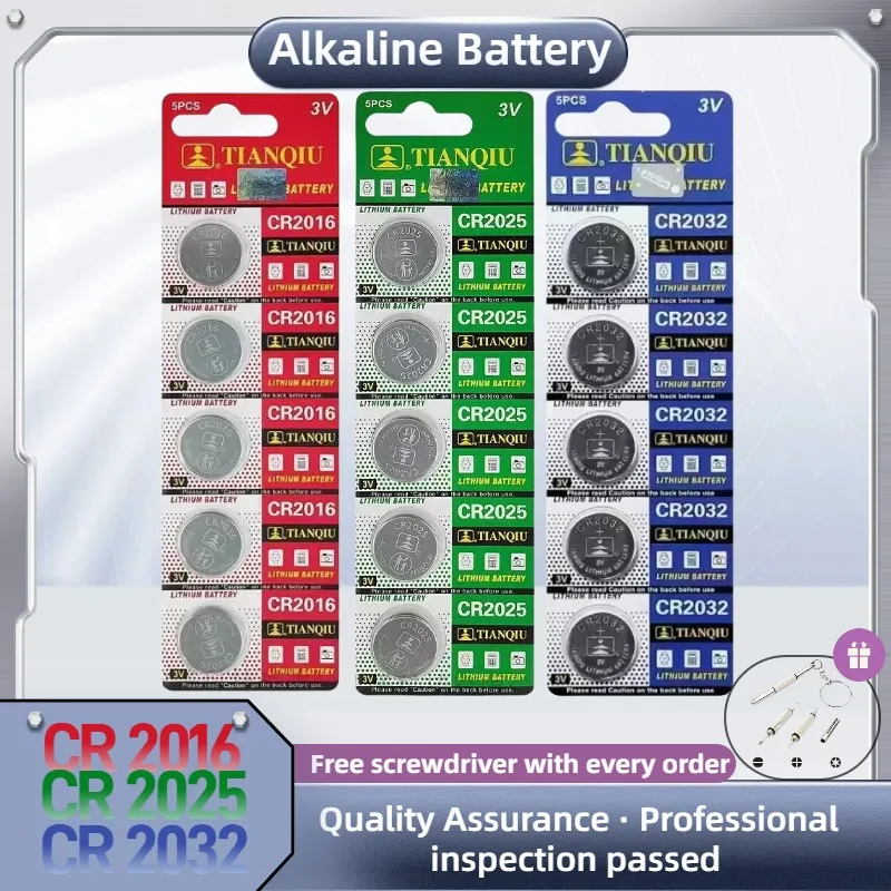 

CR2032 CR2025 CR2016 3V Lithium Button Battery High Capacity, Long-Lasting for Car Keys, Remotes, Watches,Cameras, Calculators