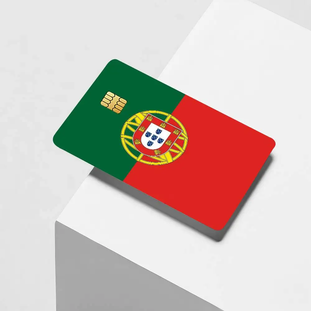 Flag P-Portugal Credit Card Decorative Card Stickers Suitable For Bank Cards Metro Transit Anti-scratch Gift 4PCS