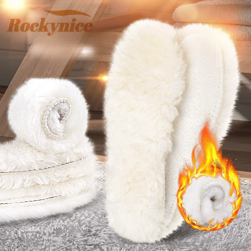 Australia Sheepskin Insoles Natural Real Fur Wool Unisex Cashmere Snow Boots Shoes Pad Children Wool Insoles Warm Winter Shoes