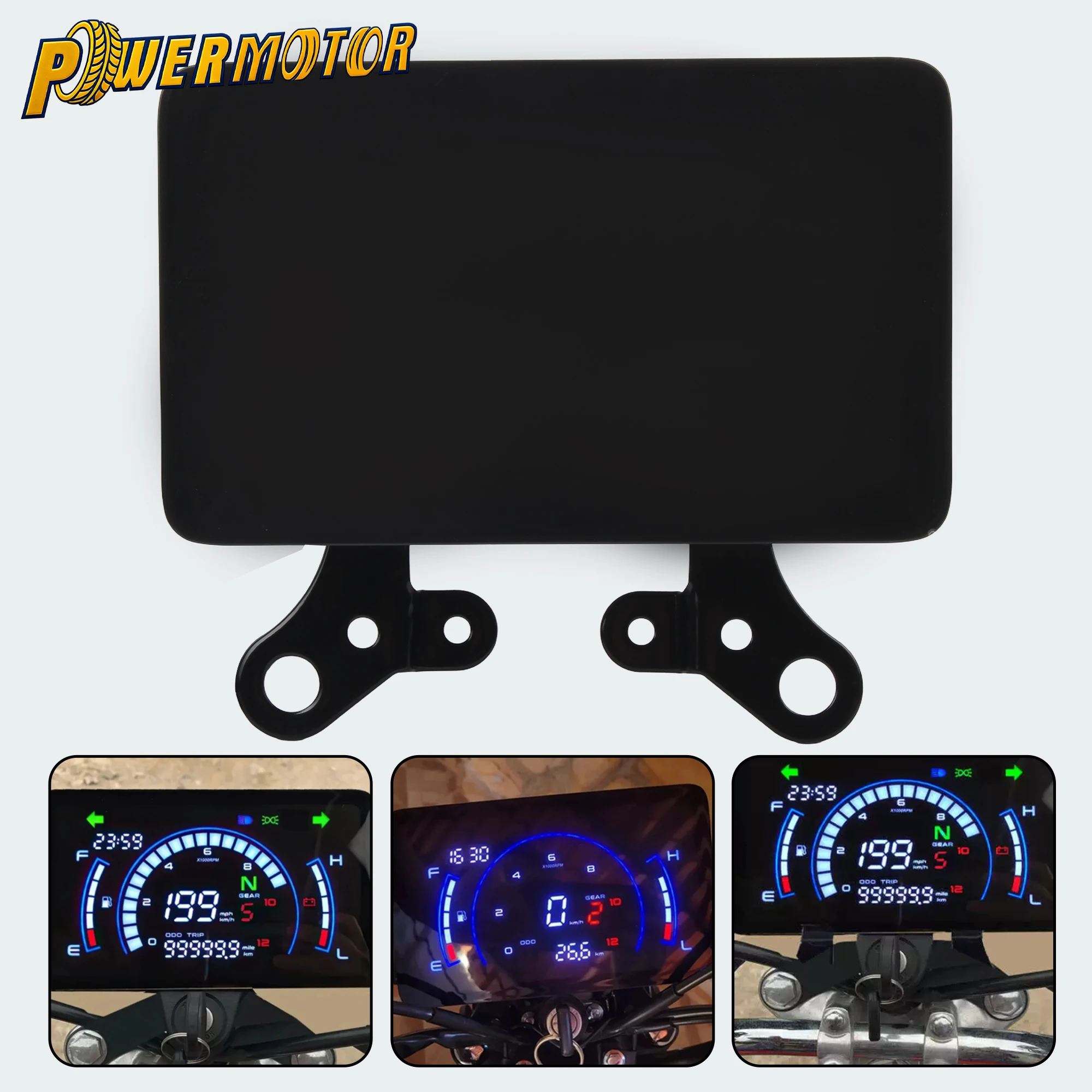 

Digital Motorcycle Speedometer Dashboard With Bracket For Vento Ryder150 Tachometer Voltage Mileage Universal Indicator Parts