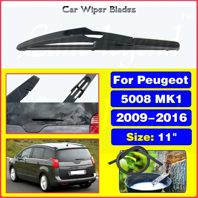 

11" Rear Wiper Blade Windshield Windscreen Clean Tailgate Window Car Rain Brush For Peugeot 5008 MK1 2009-2016 2015 2014 2013