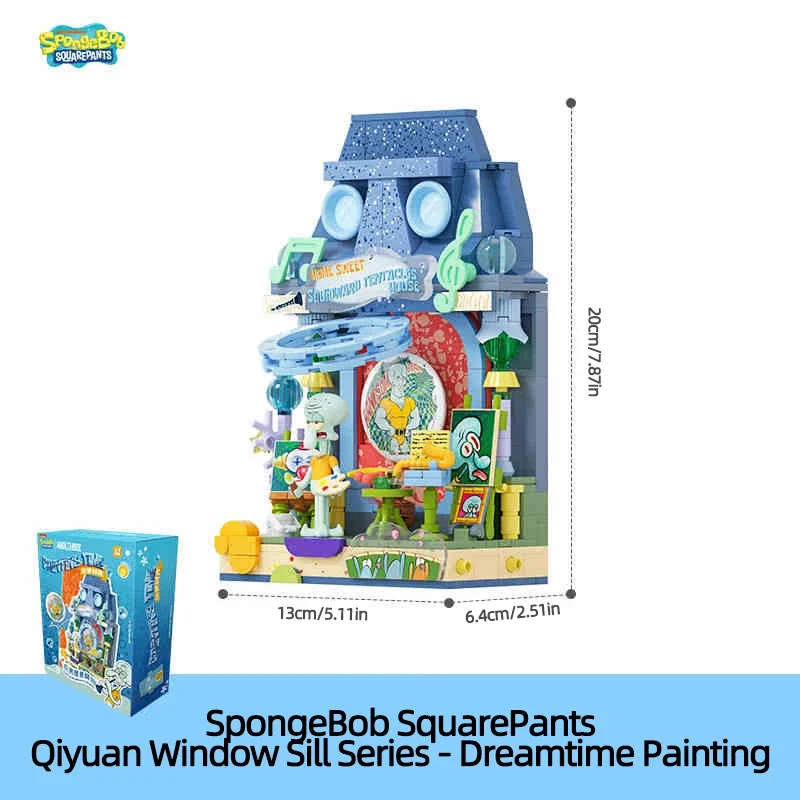 SpongeBob SquarePants Building Blocks Pineapple House Island Portrait House Model Cartoon Model Bricks Kids DIY Toy Holiday Gift