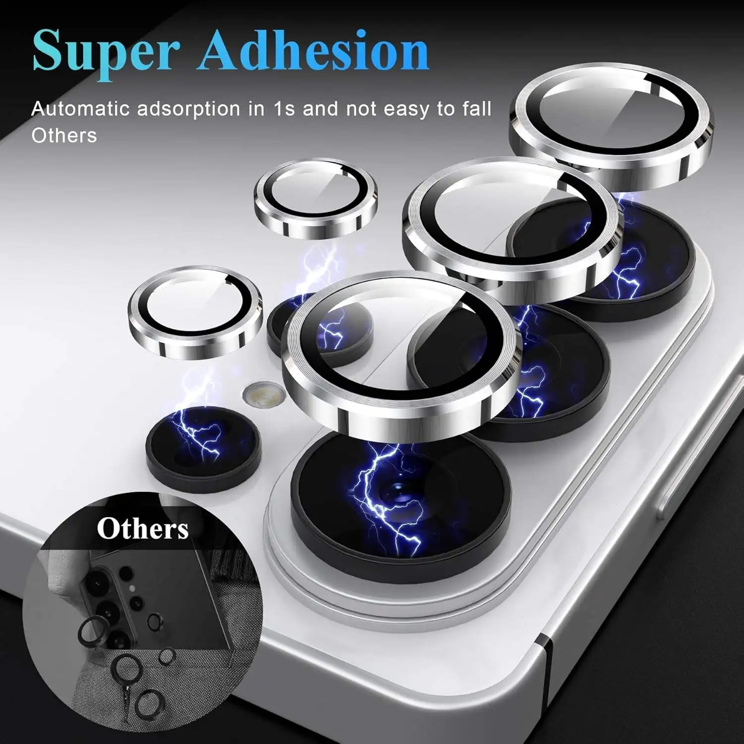 For Galaxy S23 S24 S25 S26 Ultra Plus Tempered Glass Metal Camera Lens Protector Easy Install Camera Lens Protector Glass