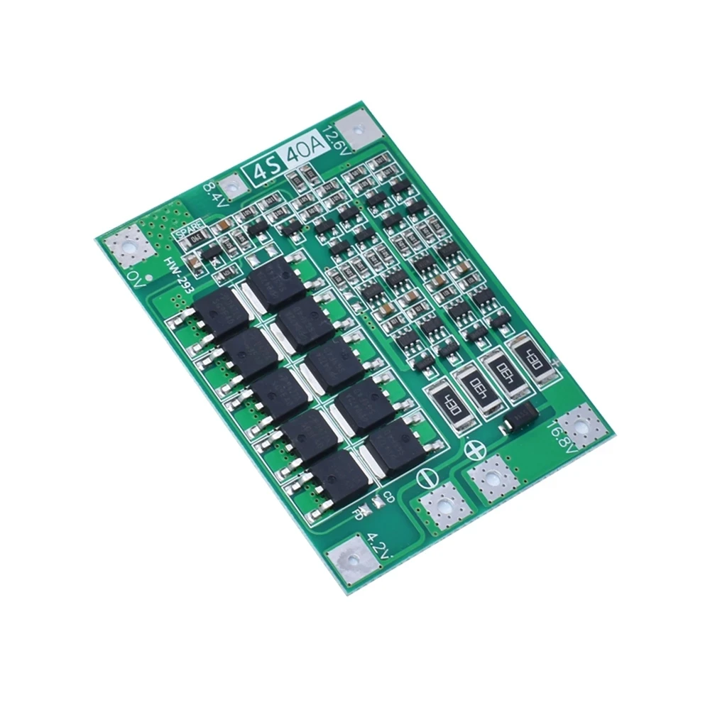 3S/4S 20 40A 60A Li-ion Lithium Battery Charger Protection Board 18650 BMS Drill Motor 11.1V 12.6V/14.8V 16.8V Enhance/Balance