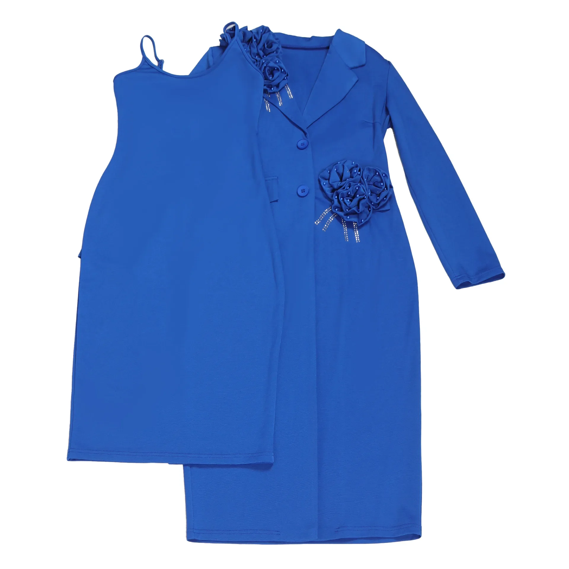 2 Piece Blazer And Sleeveless Dress Sets Plus Size Clothes Dresses For Women's Clothing 2025 Spring Autumn Big Size 3XL Oversize