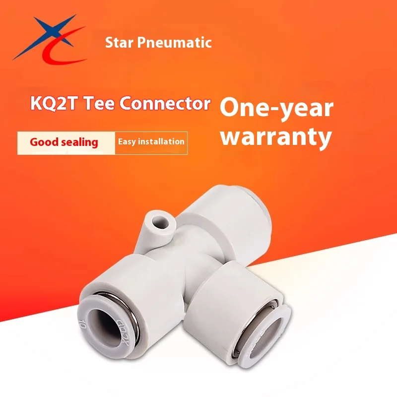 Xingchen Pneumatico KQ2T04/06/08/10/12-00/04/06/08/10/12 T-tipo a T uguale diametro